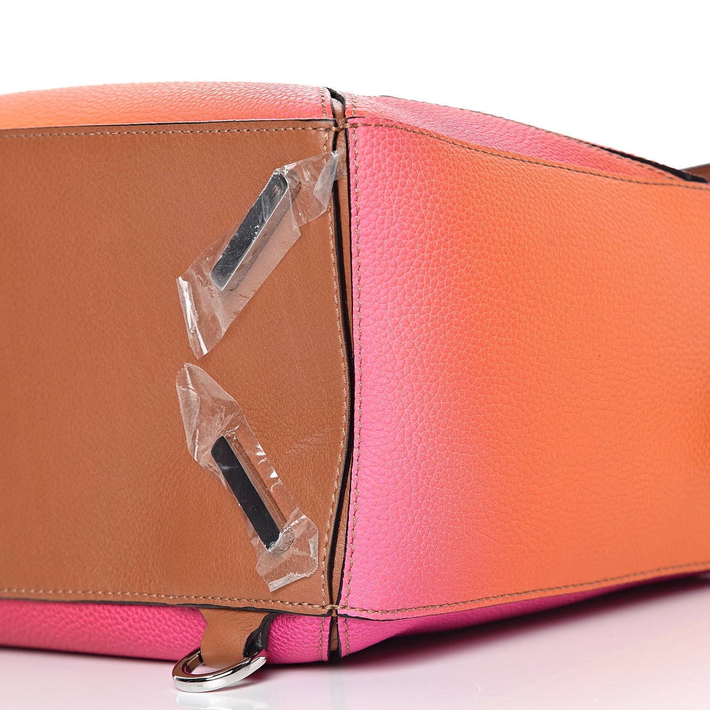 Calfskin Medium Puzzle Bag Orange Sunset