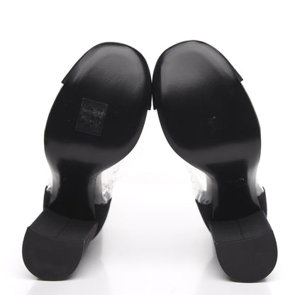 Chanel PVC Grosgrain High Boots 36 Transparent Black 5 of 9