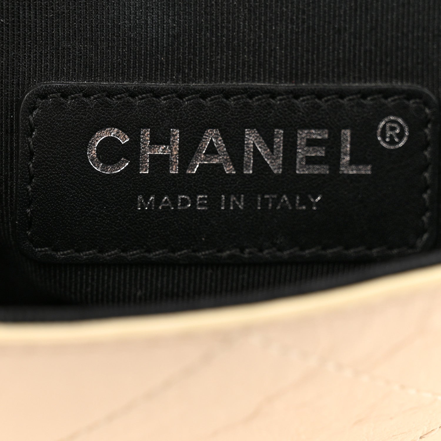 Chanel Aged Calfskin Grosgrain Quilted Chain CC Flap Ivory Black 6 of 13