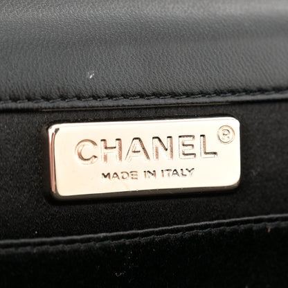 Chanel Lambskin Chocolate Bar Piercing CC Studded Small Chain Flap Bag Black 6 of 12