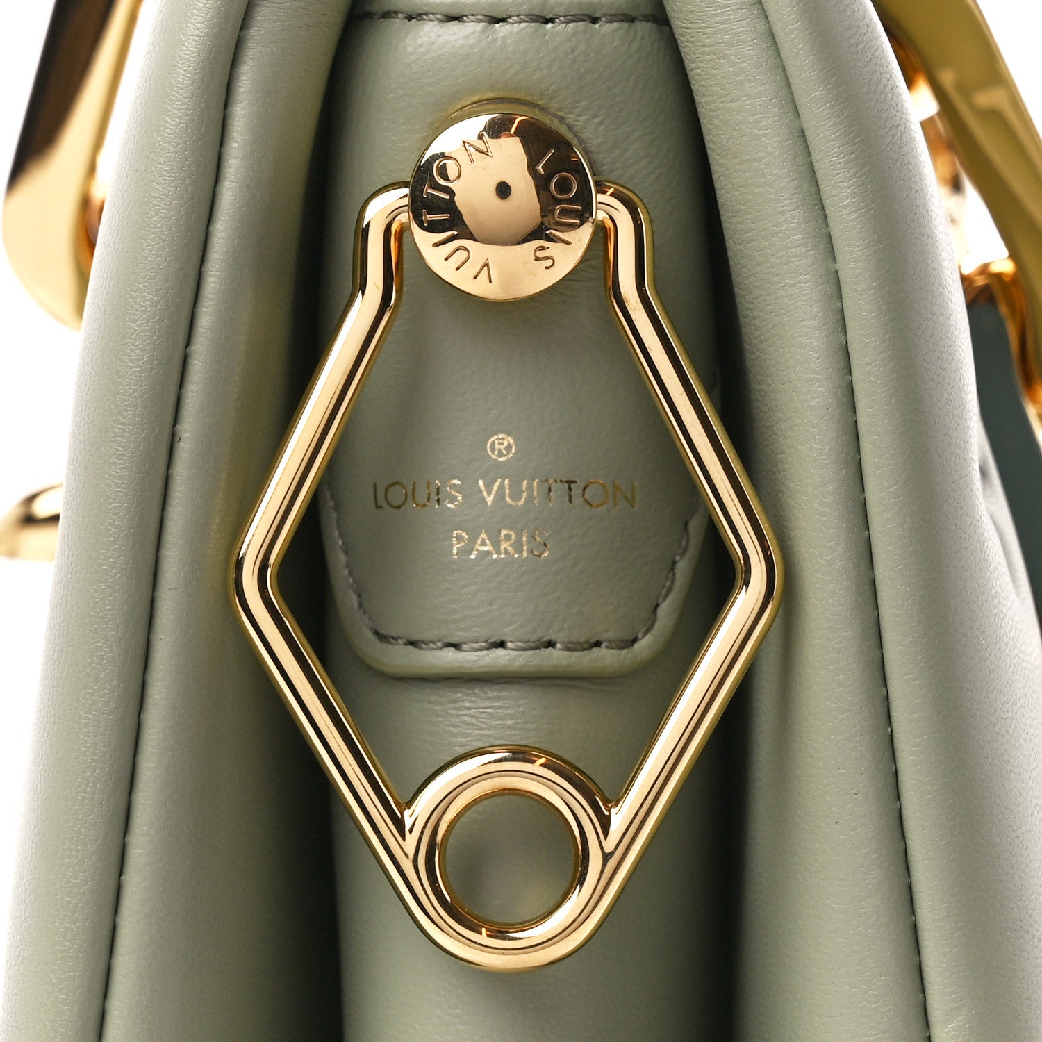Louis Vuitton Lambskin Embossed Monogram Coussin PM Degrade Sage Green 8 of 11