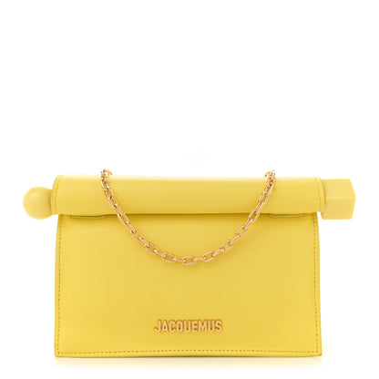 Jacquemus Smooth Calfskin La Petite Pochette Rond Carre Yellow 1 of 13