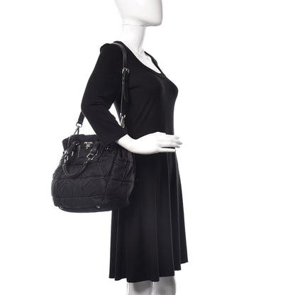Prada Tessuto Nylon Quilted Tote Nero Black 2 of 13