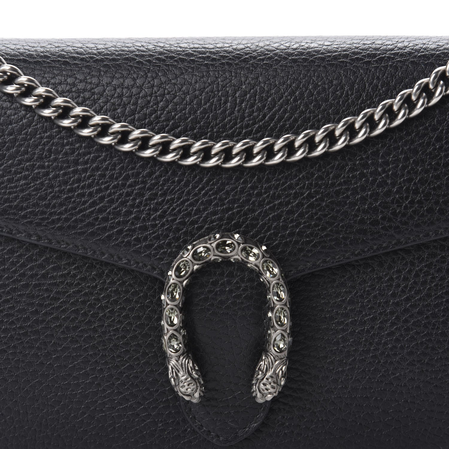Gucci Calfskin Mini Dionysus Chain Wallet Black 10 of 11