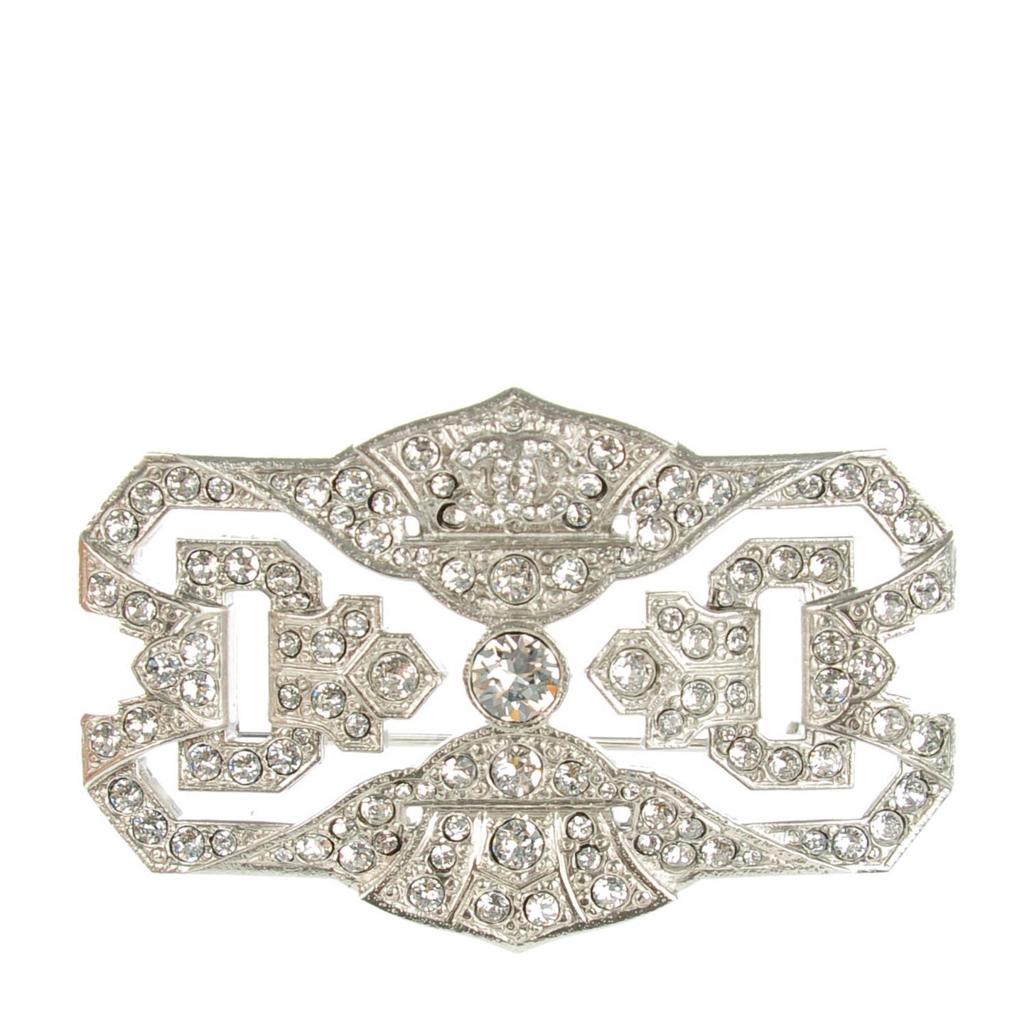 Crystal Brooch Silver