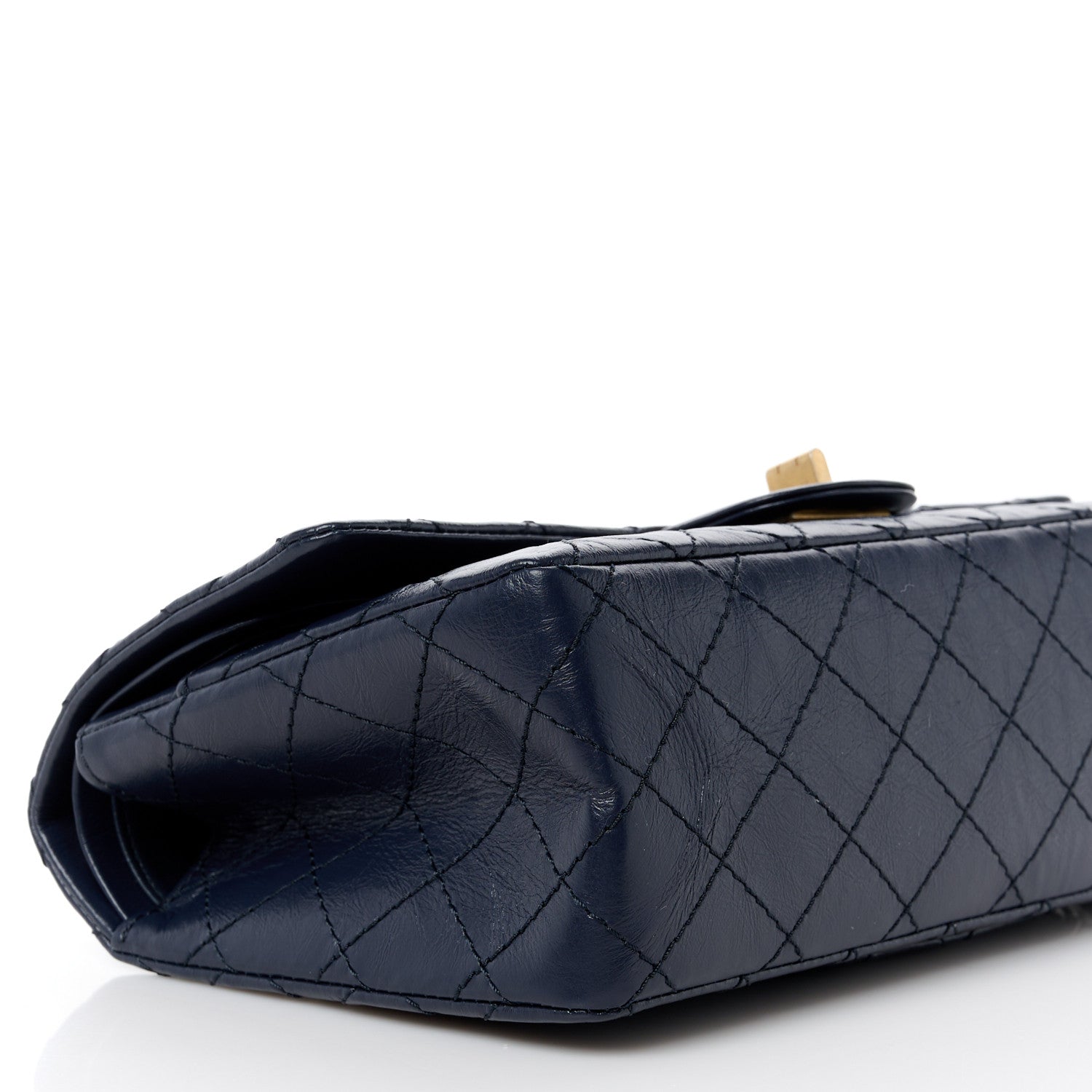 Chanel Aged Calfskin Quilted 2.55 Reissue 225 Flap Navy 9 of 12