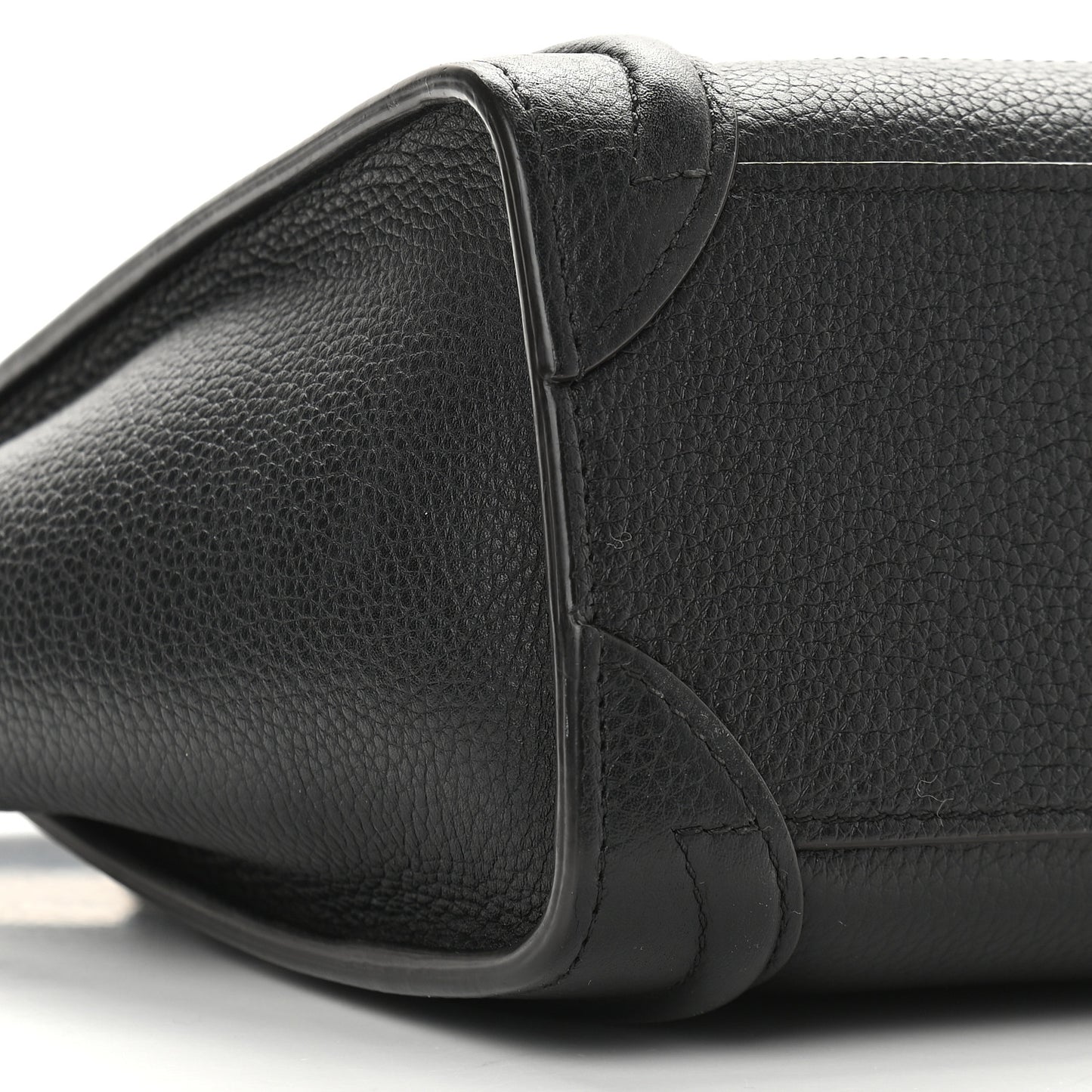 Drummed Calfskin Nano Luggage Black