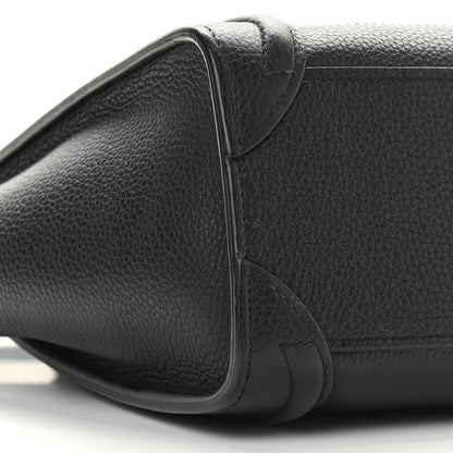 Celine Drummed Calfskin Nano Luggage Black 7 of 10