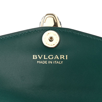 Bulgari Calfskin Serpenti Forever Purse Card Holder Emerald Violet Amethyst 8 of 17