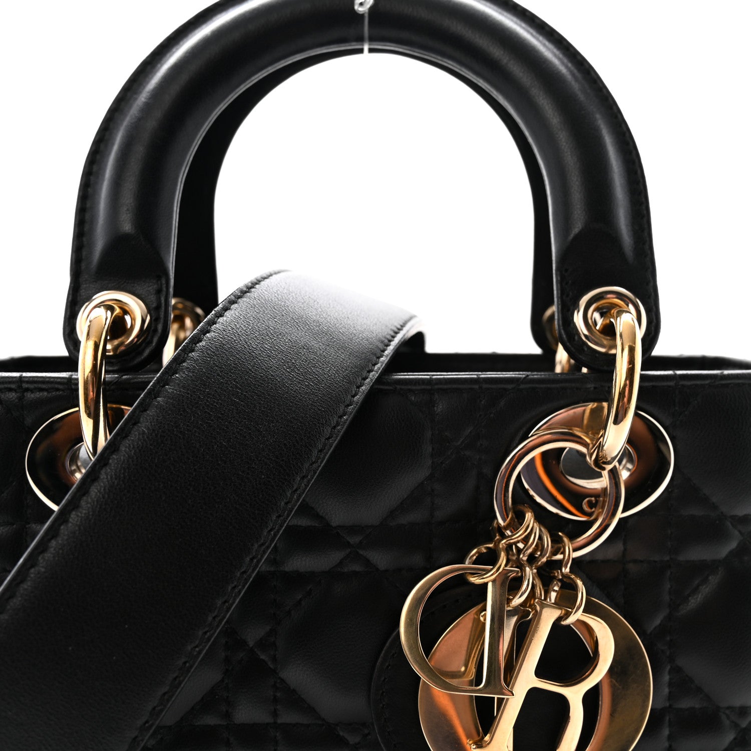 Christian Dior Lambskin Cannage Small My ABCDior Lady Dior Black 7 of 9