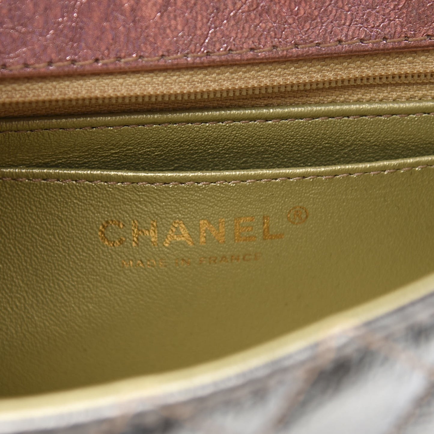 Metallic Goatskin Quilted Mini 2.55 Reissue Flap Multicolor