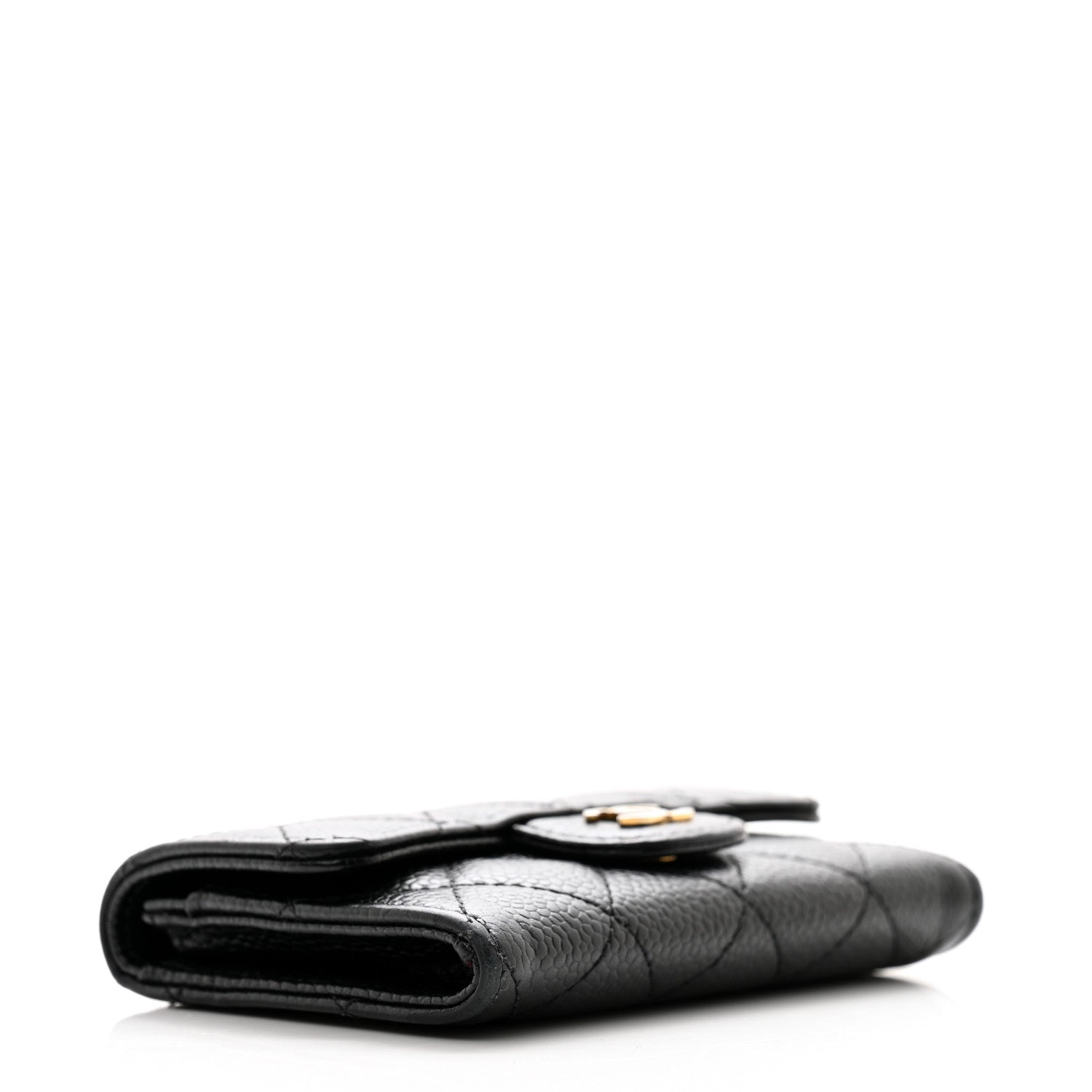 Chanel Caviar Quilted Flap Card Holder Wallet Black 4 of 10