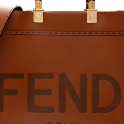 Fendi Vitello King Plexiglass Medium Fendi Sunshine Shopper Tote Cuoio 8 of 11