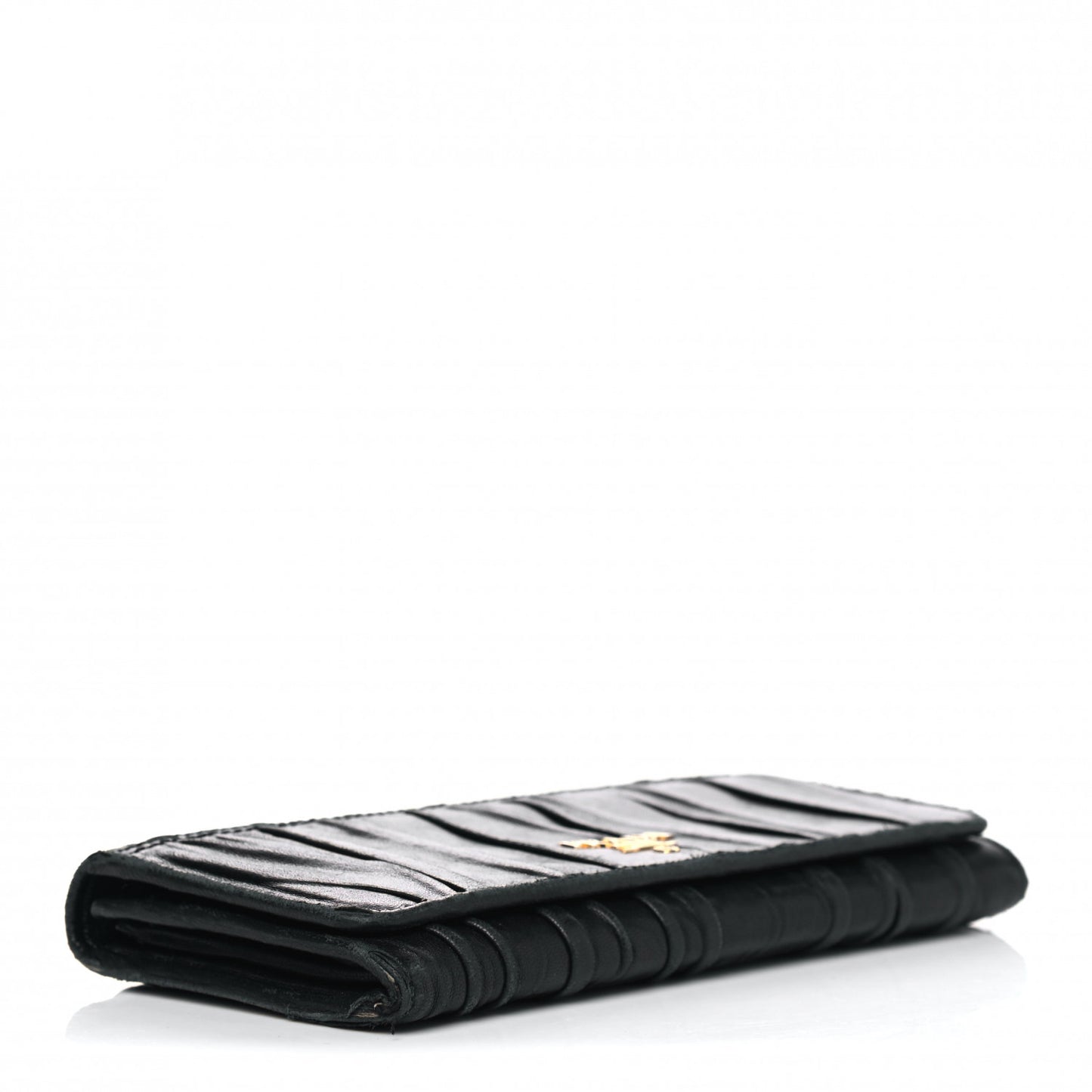 Nappa Gaufre Continental Wallet Nero Black