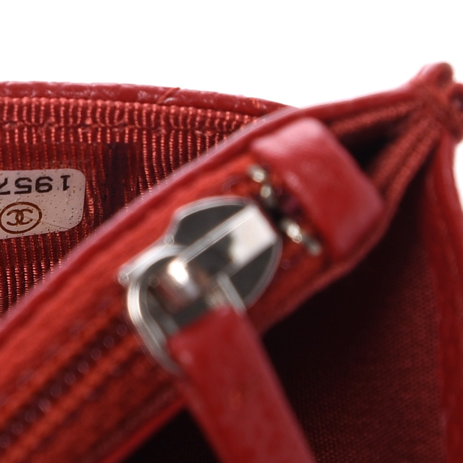 Chanel Caviar Quilted Wallet on Chain WOC Red 8 of 9