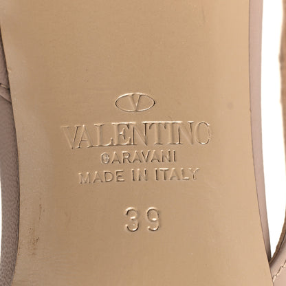 Valentino Garavani Patent Rockstud Half D'Orsay Slingback 50mm Pumps 39 Poudre 6 of 9