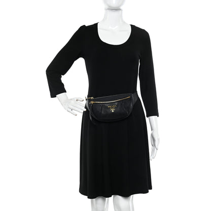 Prada Vitello Daino Medium Belt Bag Black 4 of 12
