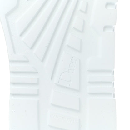 Christian Dior Nylon Laminated Calfskin Womens D-Player High Top Sneakers 39.5 White Gold 6 of 8