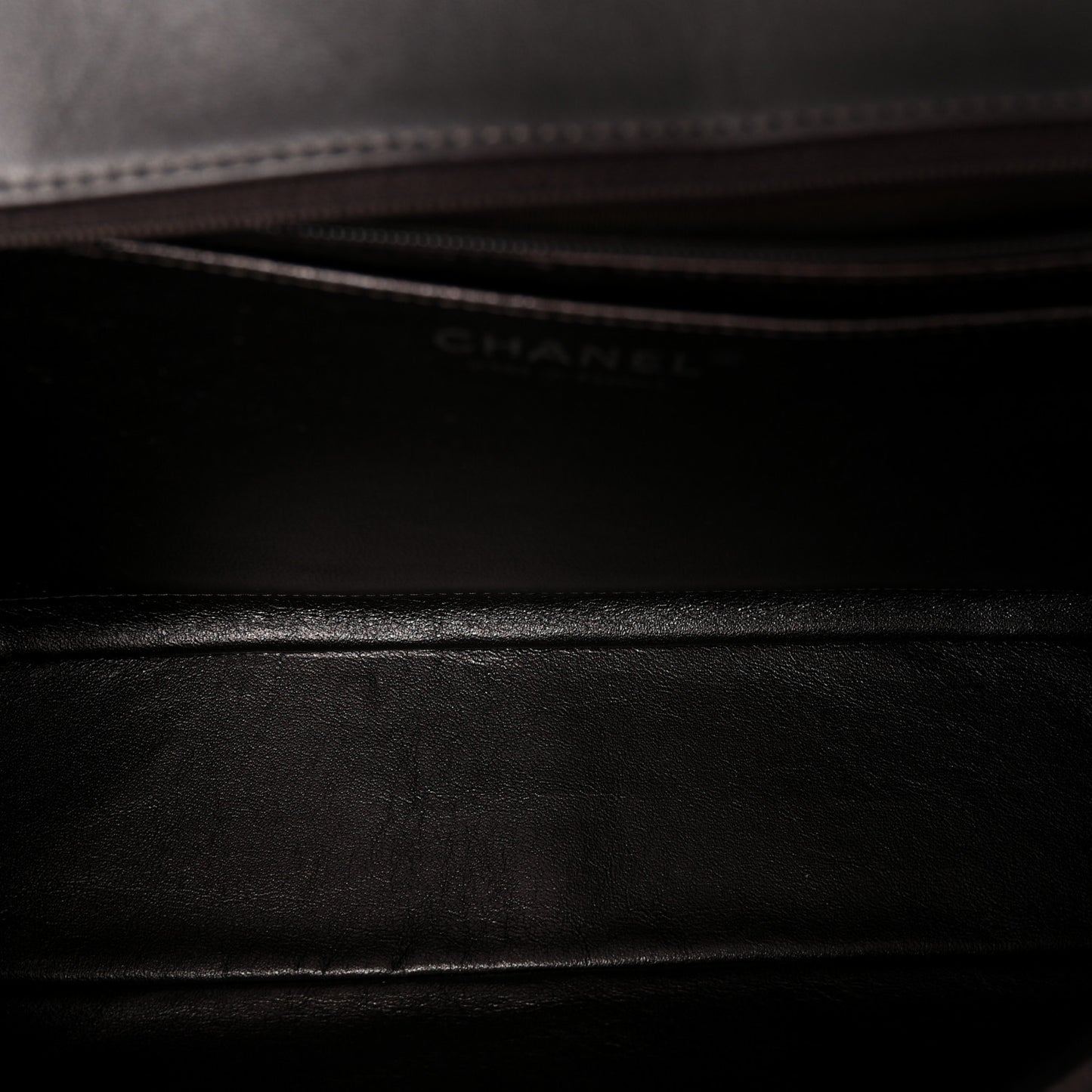 Lambskin Quilted Jumbo Single Flap  Dark Grey