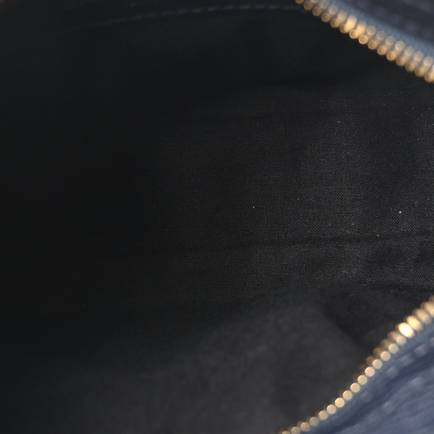 Chevre Gold Metallic Edge Hardware Mini City Bleu Nuit