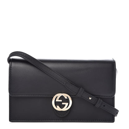 Gucci Calfskin Icon Wallet Black 1 of 9