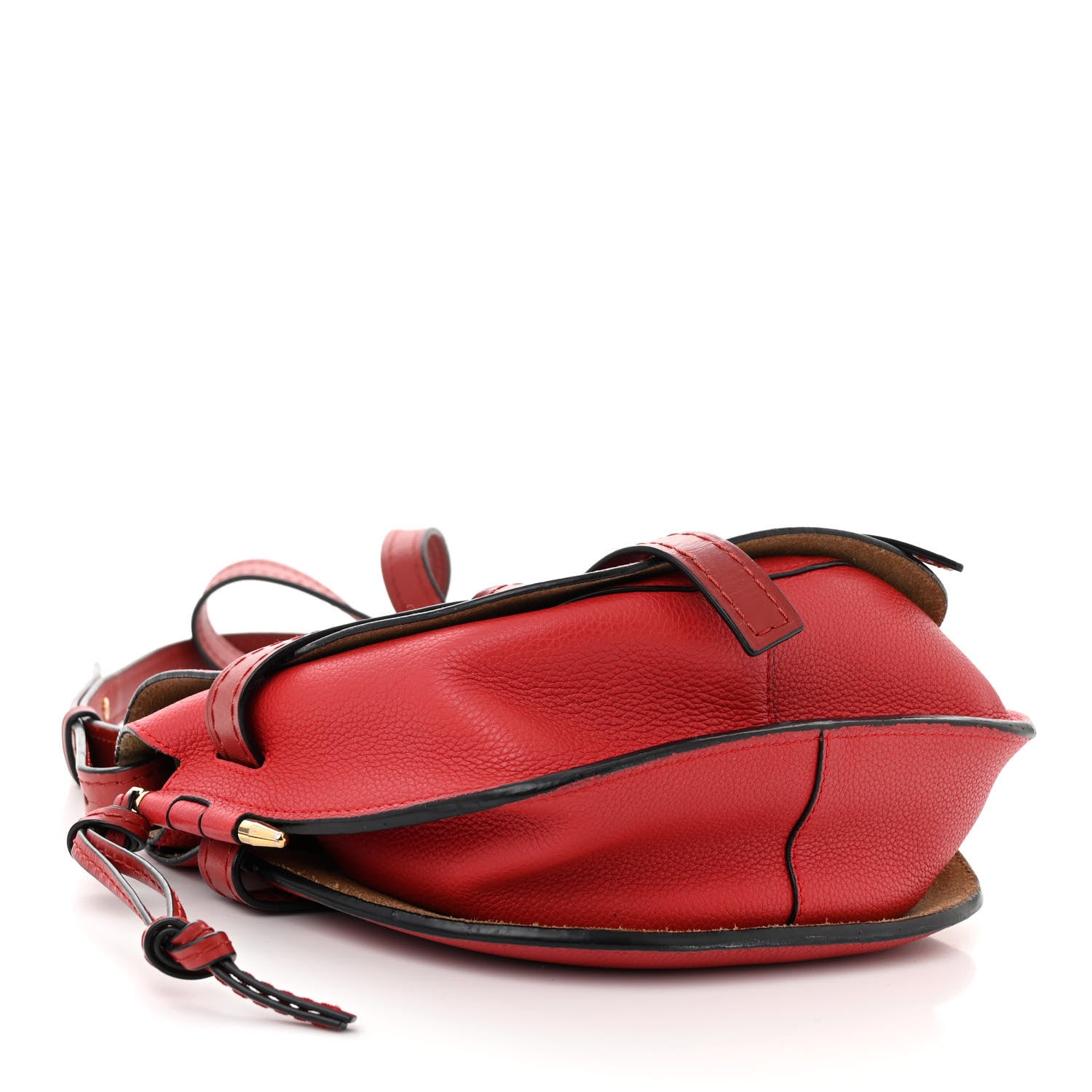 Loewe Grained Calfskin Small Gate Crossbody Bag Scarlet Burnt Red 3 of 10