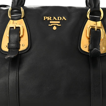 Prada Soft Calf Shopping Satchel Black 8 of 11