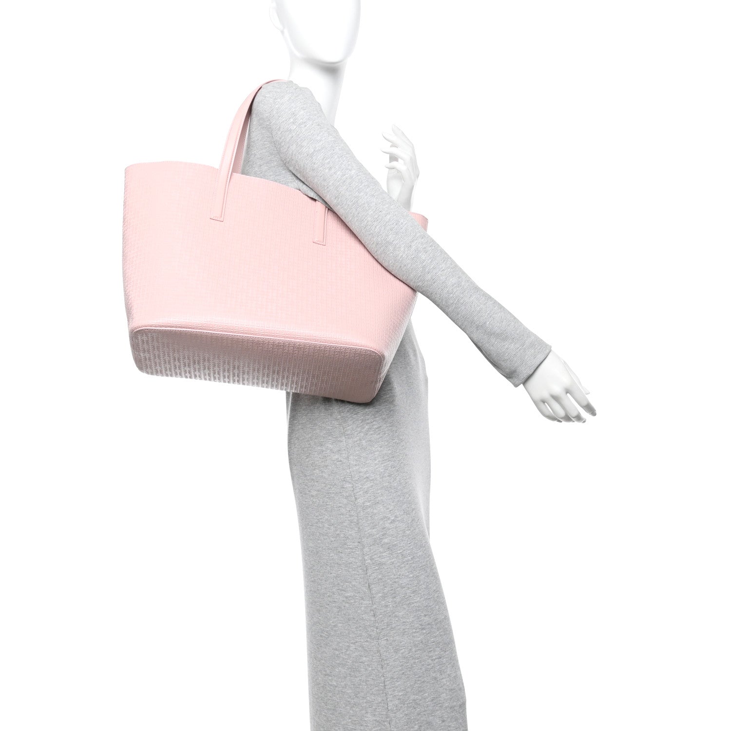 Givenchy Calfskin Logo Embossed Wing Shopper Tote Blush Pink 2 of 10