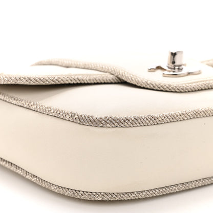 Chanel Lambskin Lurex Quilted Elementary Chic Mini Flap White 9 of 11