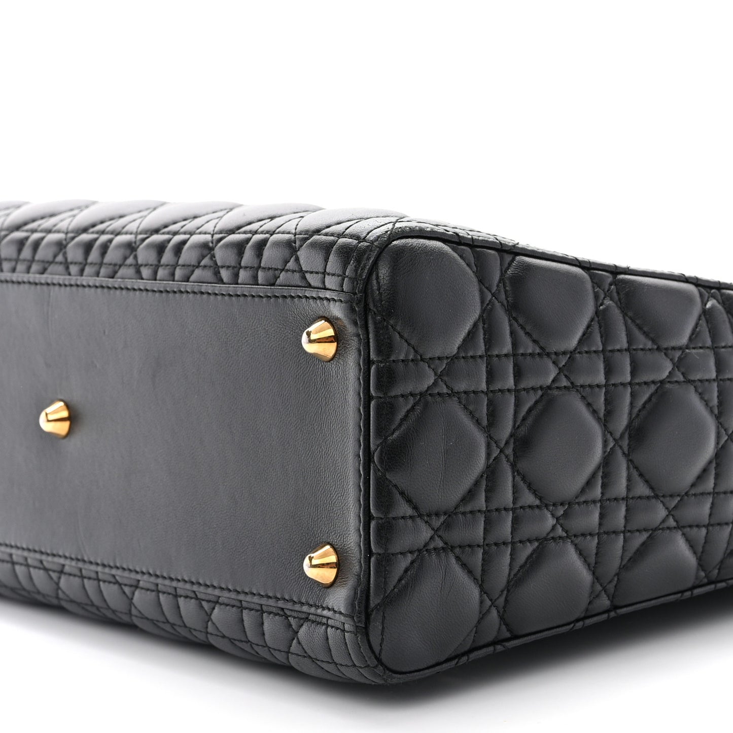 Lambskin Cannage Large Lady Dior Black