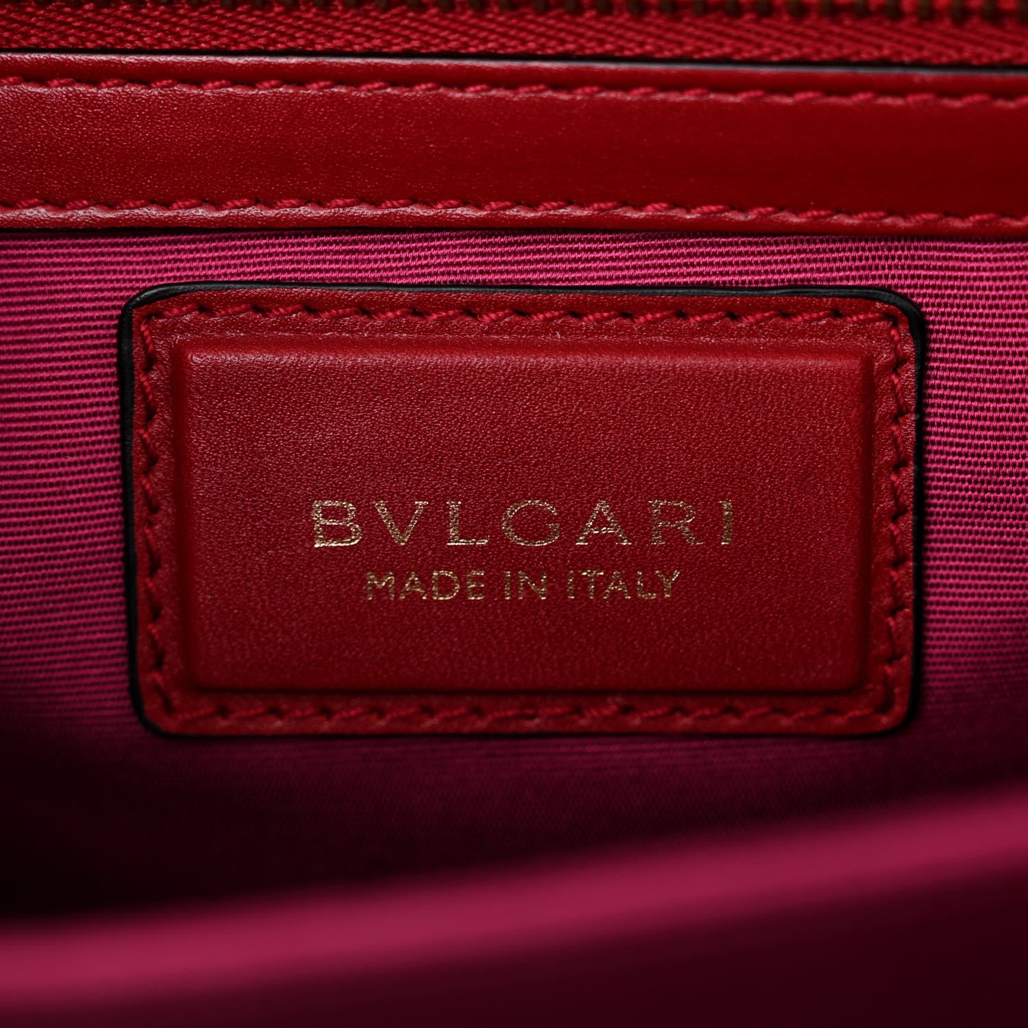Bulgari Calfskin Large Serpenti Forever Top Handle Red 7 of 11