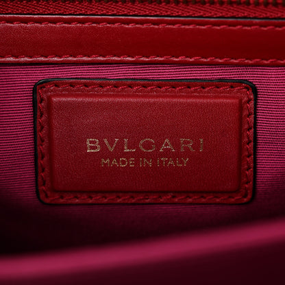 Bulgari Calfskin Large Serpenti Forever Top Handle Red 7 of 11