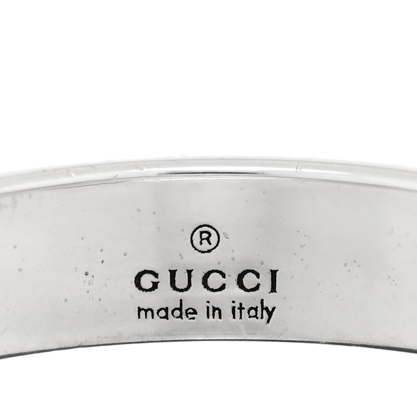 Sterling Silver Narrow GucciGhost Hamlet Skull Ring 55 7.25