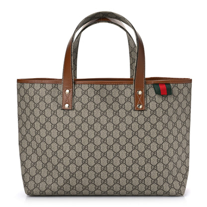 Gucci GG Plus Monogram Medium Signature Web Loop Tote Brown 1 of 9