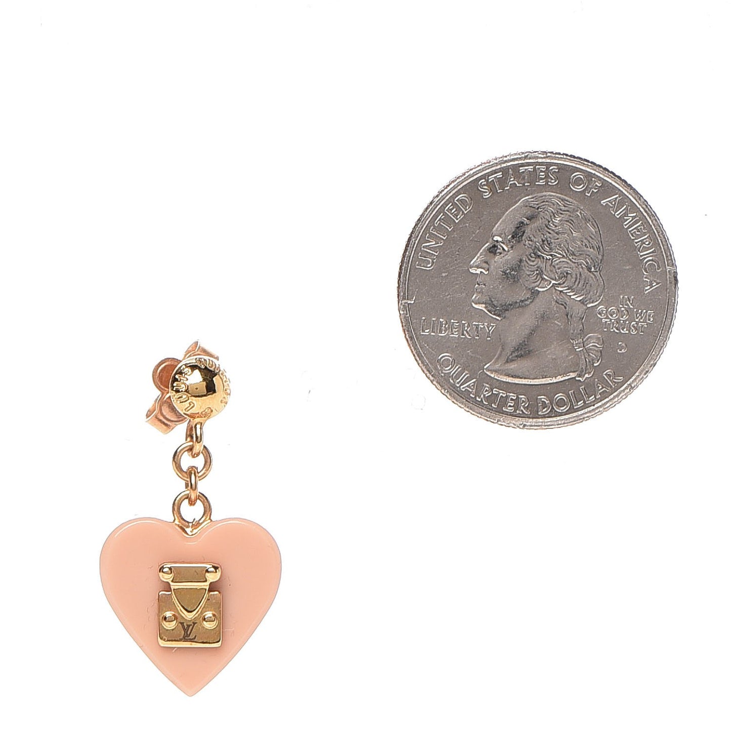 Lock Me Heart Earrings Suede Rose