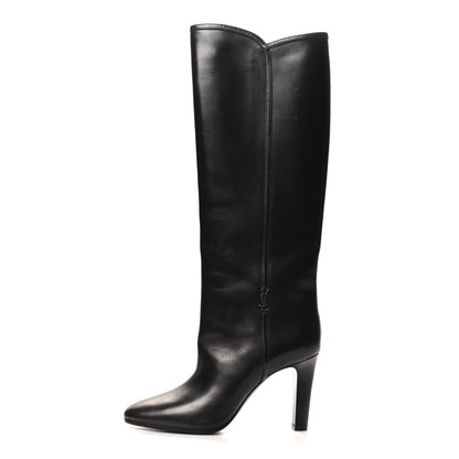 Saint Laurent Jane 90 Knee High Boots 38 Mocaccino 1 of 7