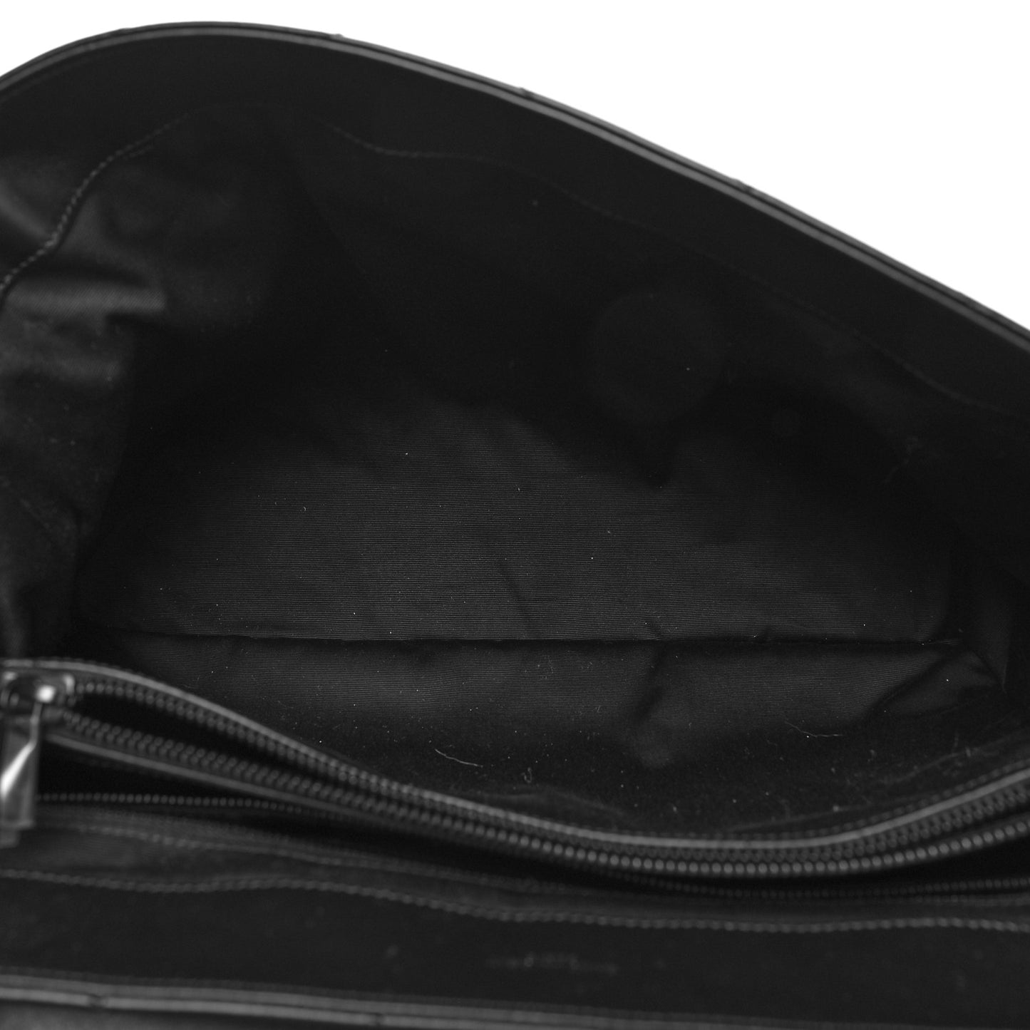 Calfskin Y Quilted Monogram Monochrome Large Loulou Chain Satchel Black