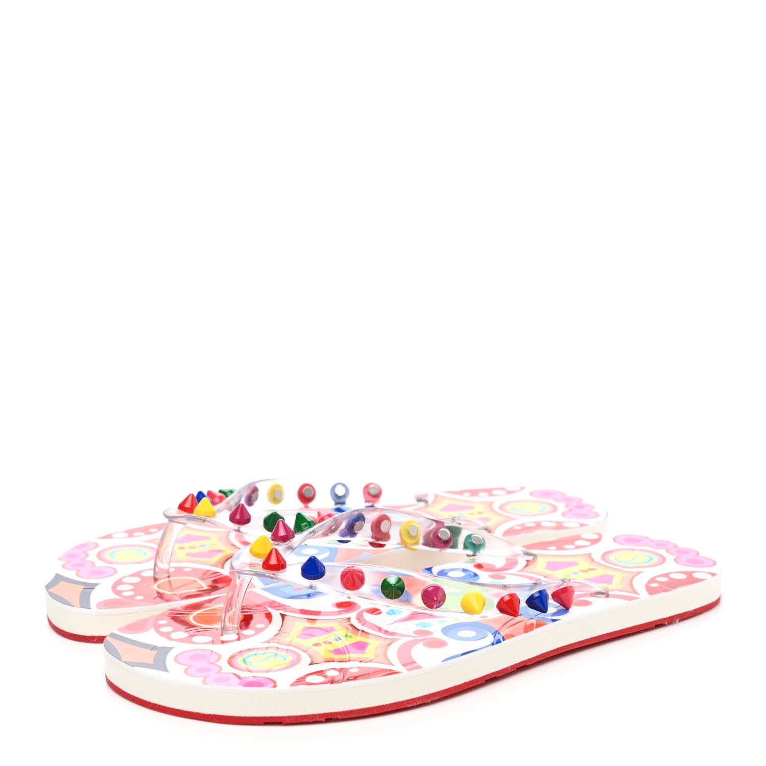 Christian Louboutin Rubber Flip Flop 37 Multicolor 3 of 7
