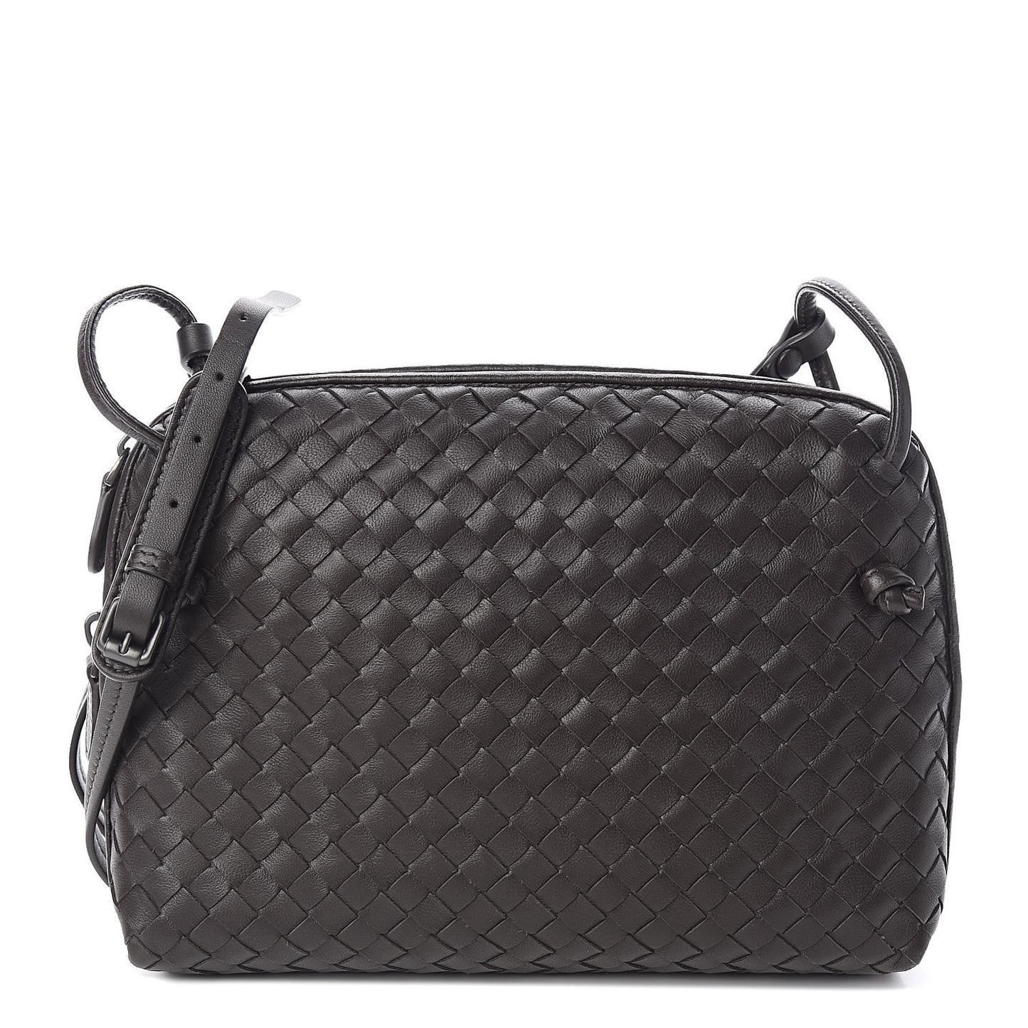 Nappa Intrecciato Nodini Bag Ebano