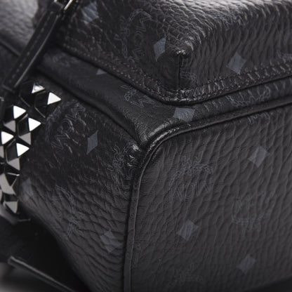 MCM Visetos Side Stud Mini Stark Backpack Black 7 of 8