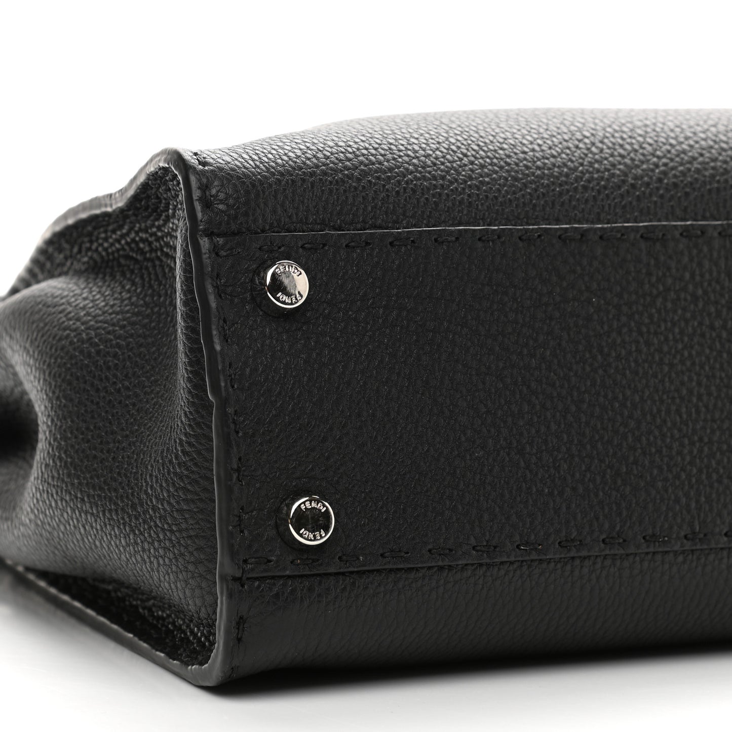 Cuoio Romano Selleria Bi-Color Medium Peekaboo Iconic Satchel Black Mou