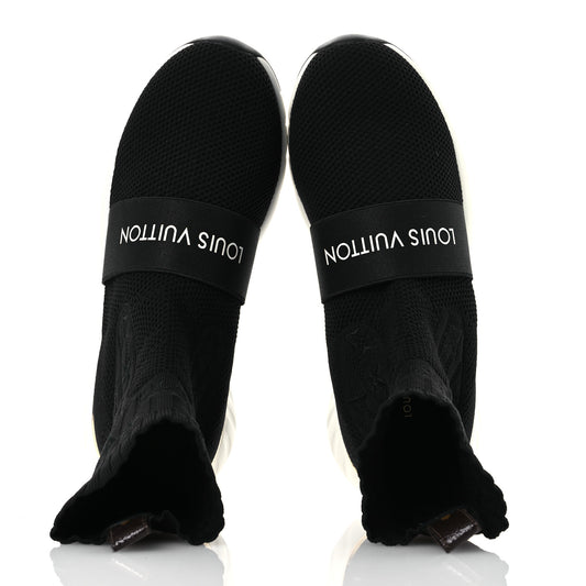 Monogram Stretch Fabric Aftergame Sneaker Boots 36.5 Black