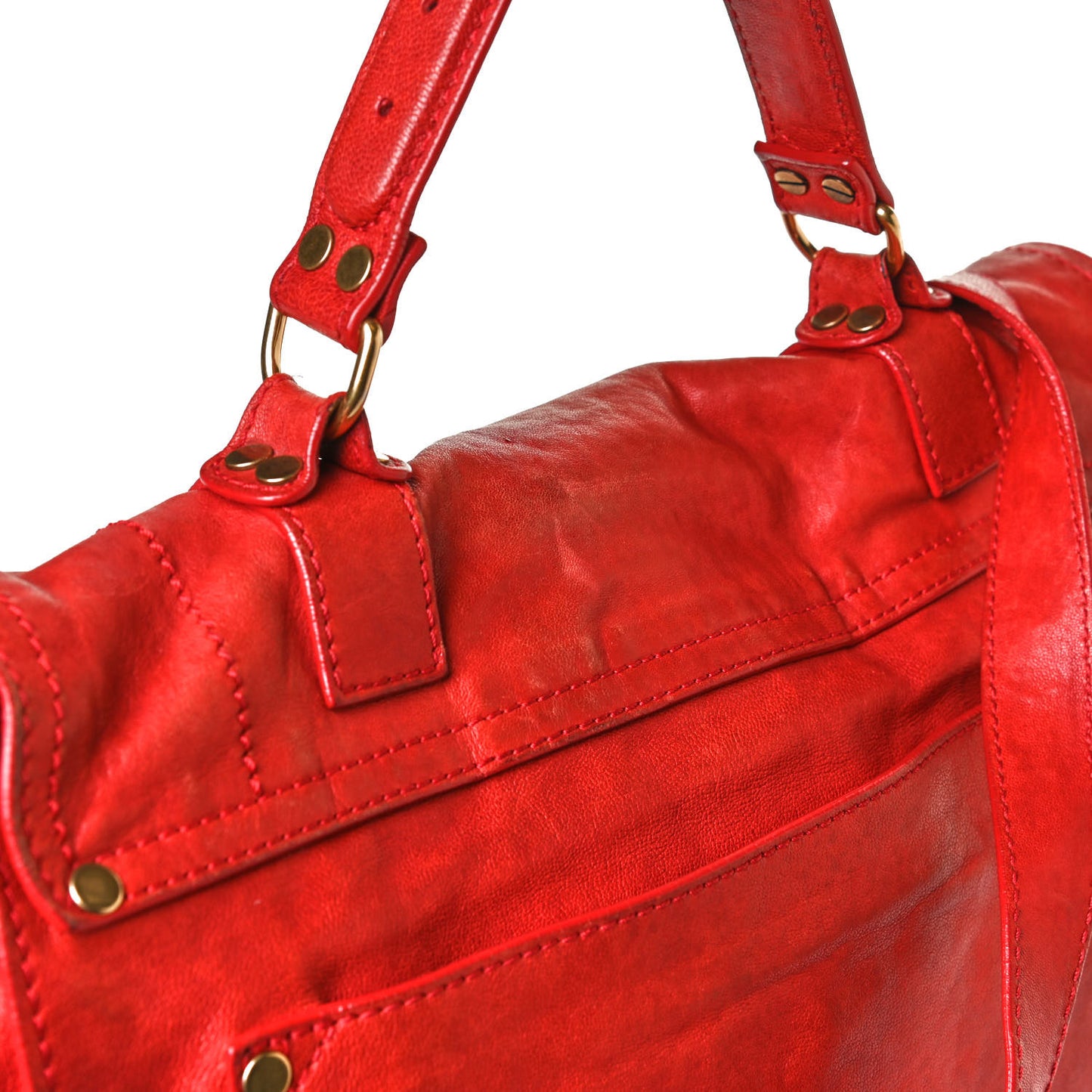 Lambskin PS1 Extra Large Satchel Lipstick Red