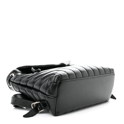 Saint Laurent Calfskin Y Quilted Monogram Small Loulou Backpack Black 4 of 10