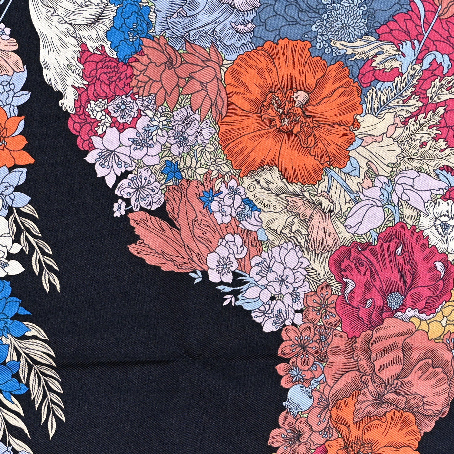 Hermes Silk Robe Legere Scarf 90 Marine Parme Rose 4 of 6