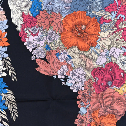 Hermes Silk Robe Legere Scarf 90 Marine Parme Rose 4 of 6