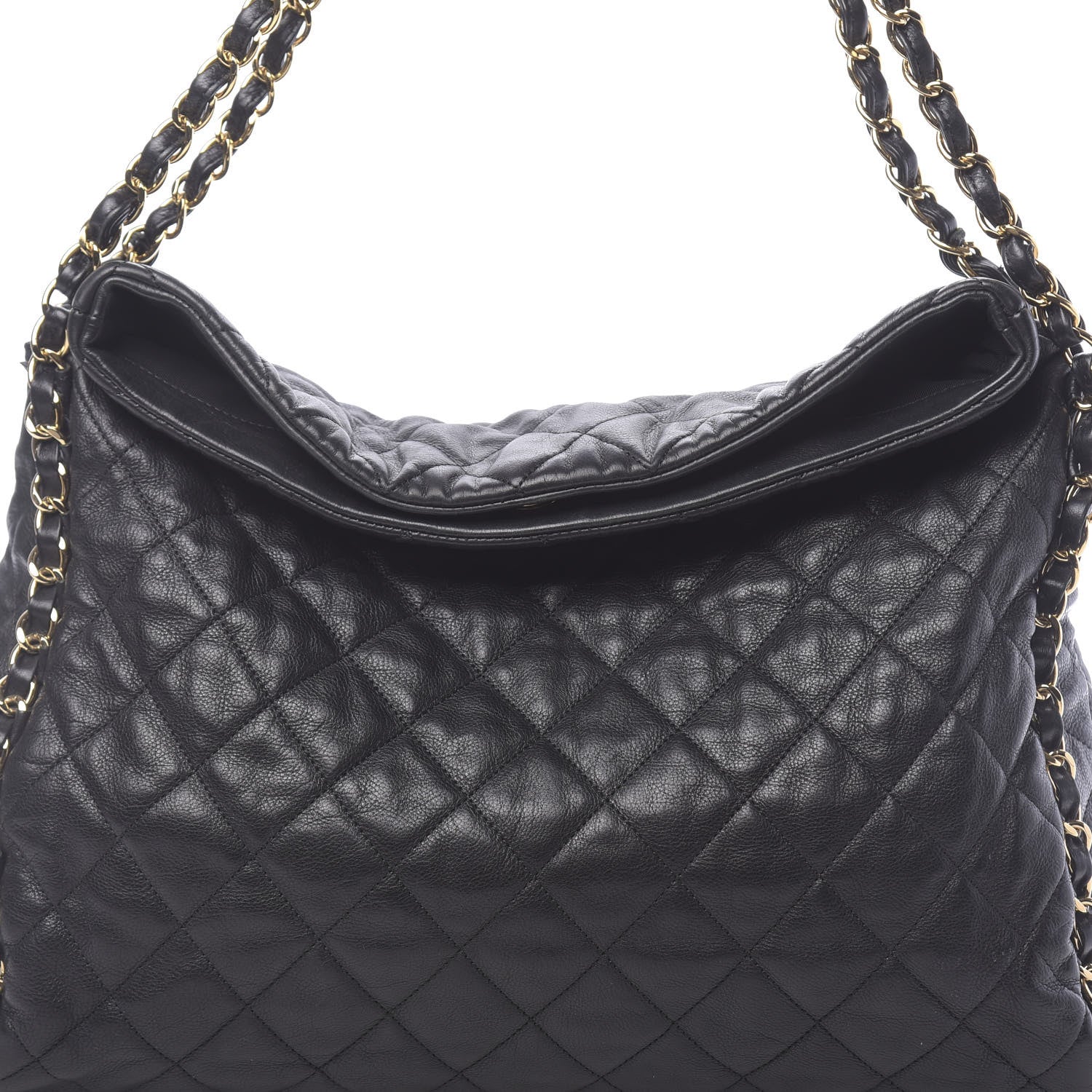 Chanel Calfskin Quilted Large Chain Me Hobo Black 8 of 11