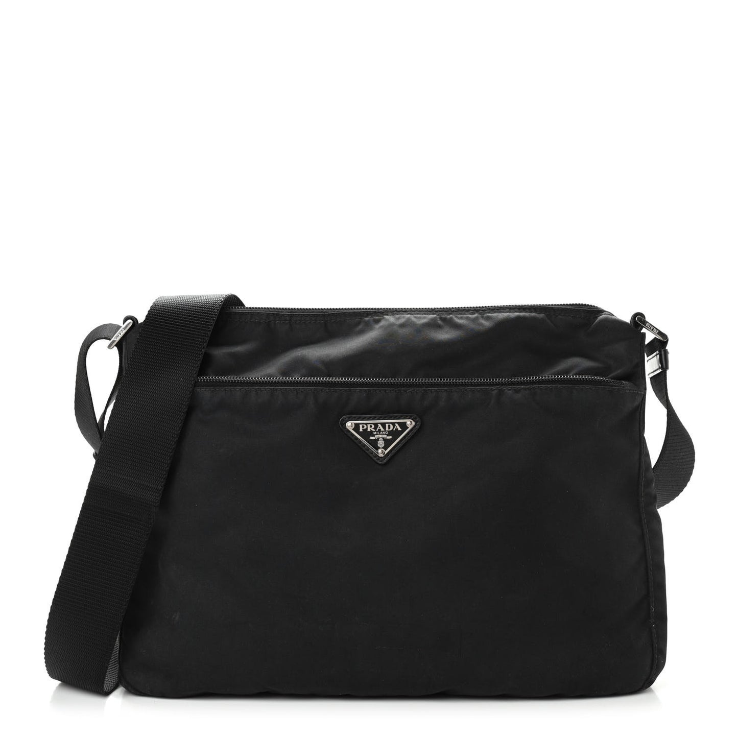 Tessuto Nylon Messenger Bag Black