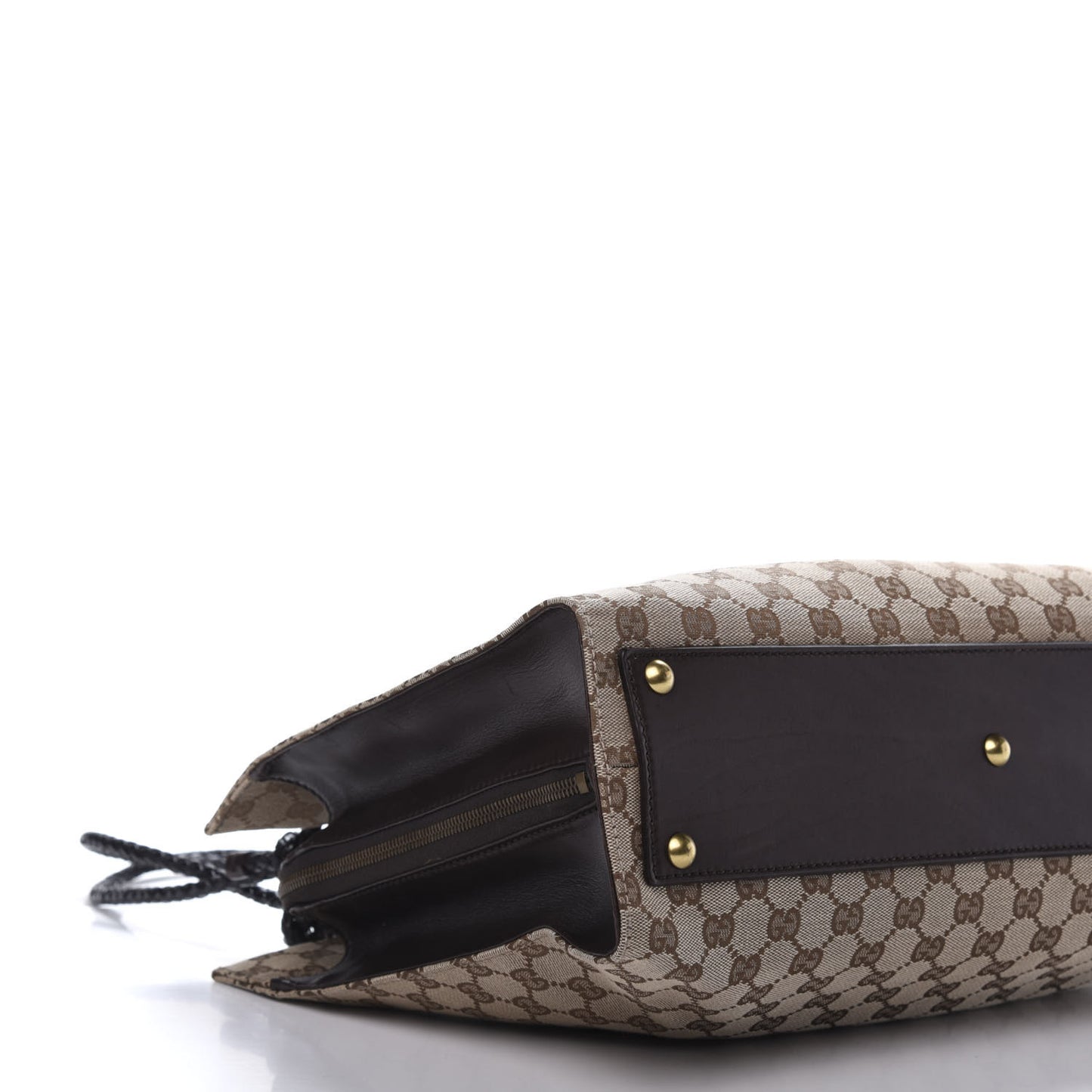 Monogram Woven Shoulder Bag Brown