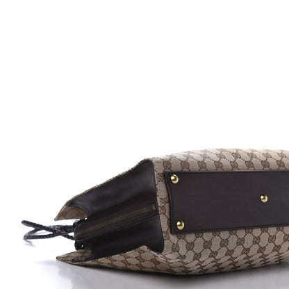 Gucci Monogram Woven Shoulder Bag Brown 8 of 12